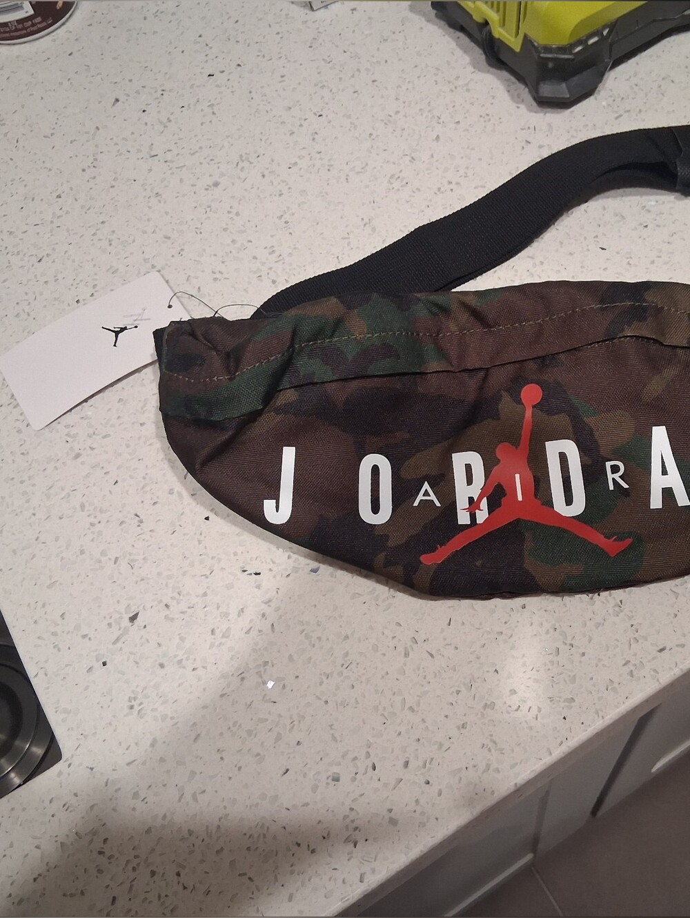 Jordan Camo Waist Bag with Red Jumpman